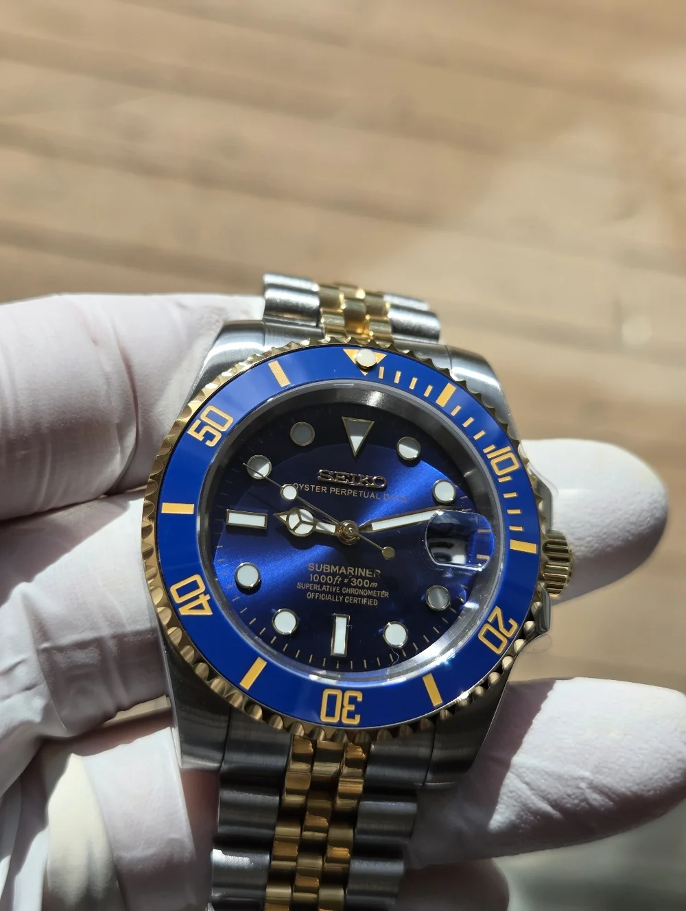 New 40mm Custom SeikoMod Automatic Dive Watch Bluesy
